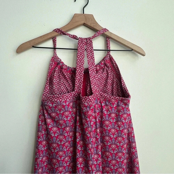 Prana Quinn Dress Geometric Shelf Bra Size M Cosmo Pink Botanica Outdoor hiking - Picture 9 of 16